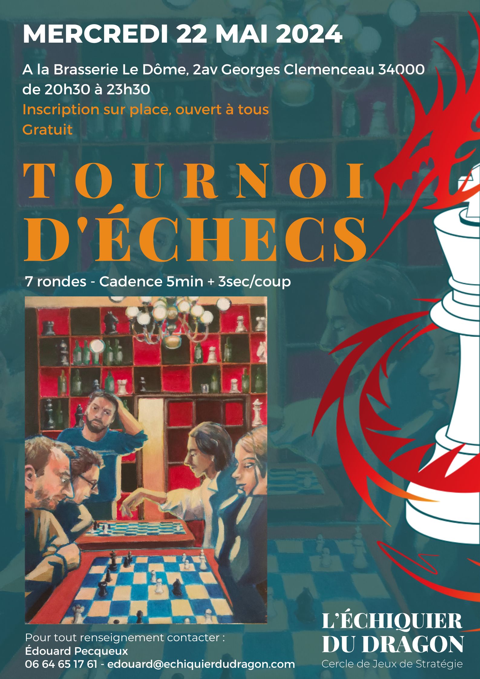 Tournoi d’échecs Dôme – 22 mai 2024
