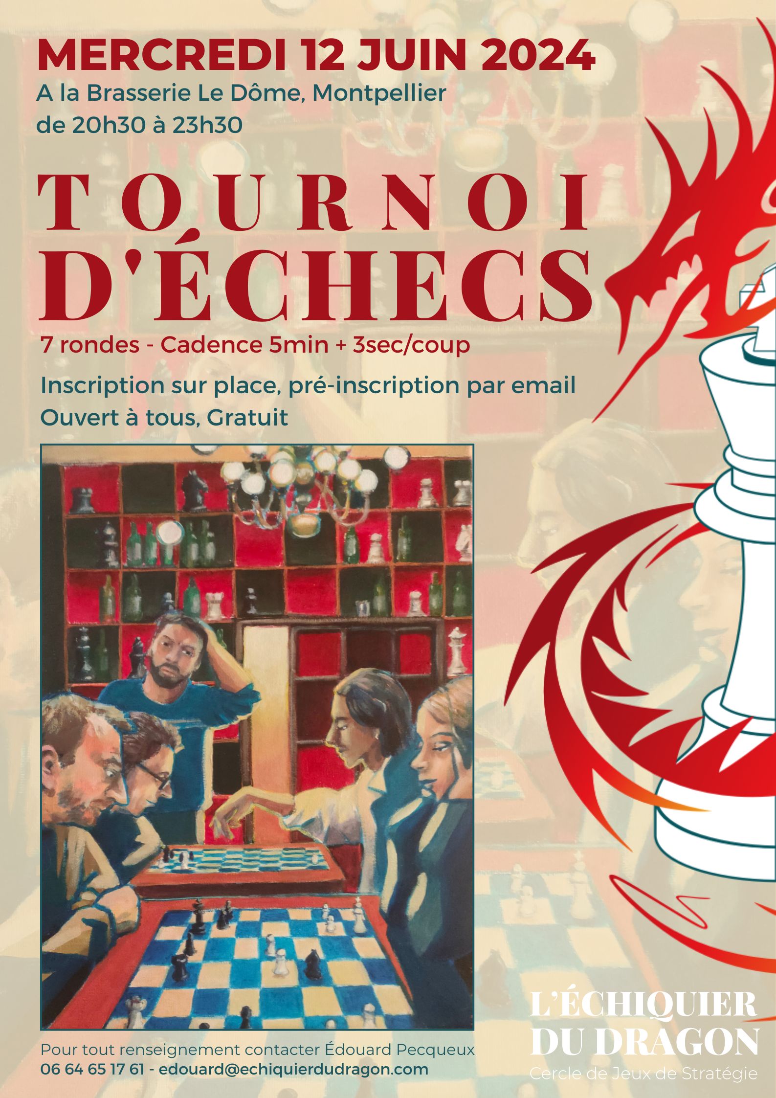 Tournoi d’échecs Dôme – 12 juin 2024