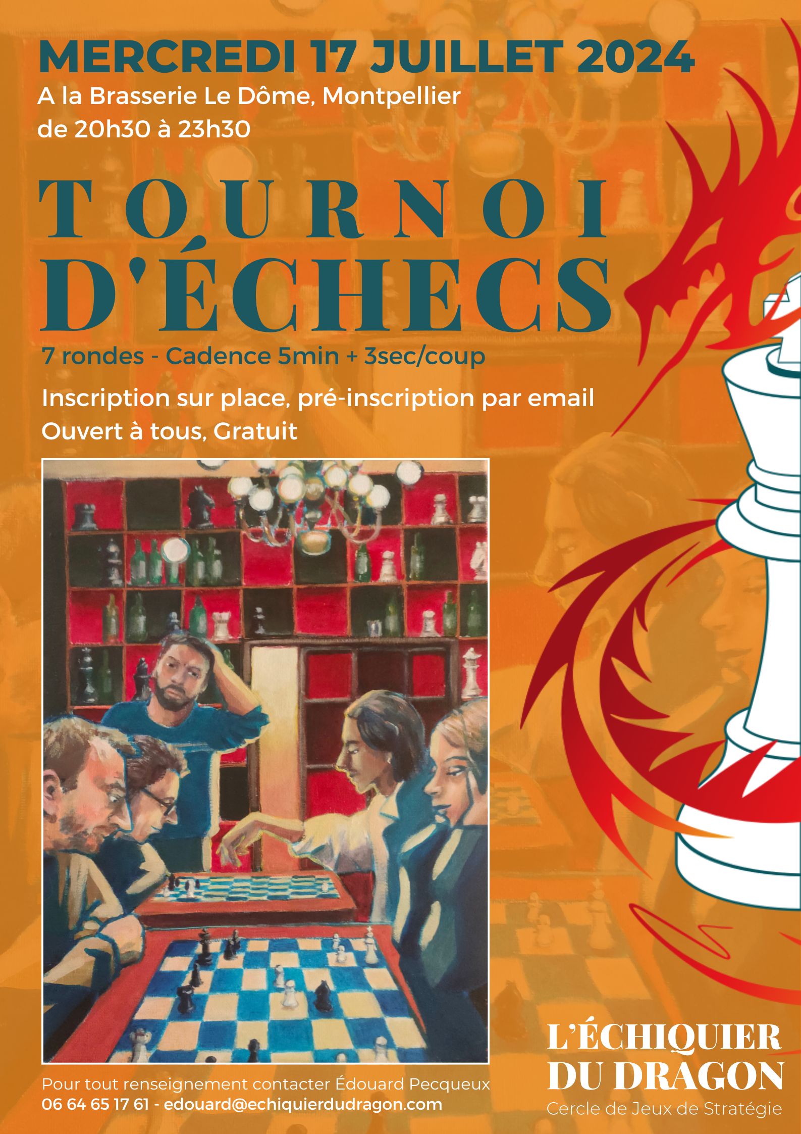 Tournoi d’échecs Dôme – 17 juillet 2024